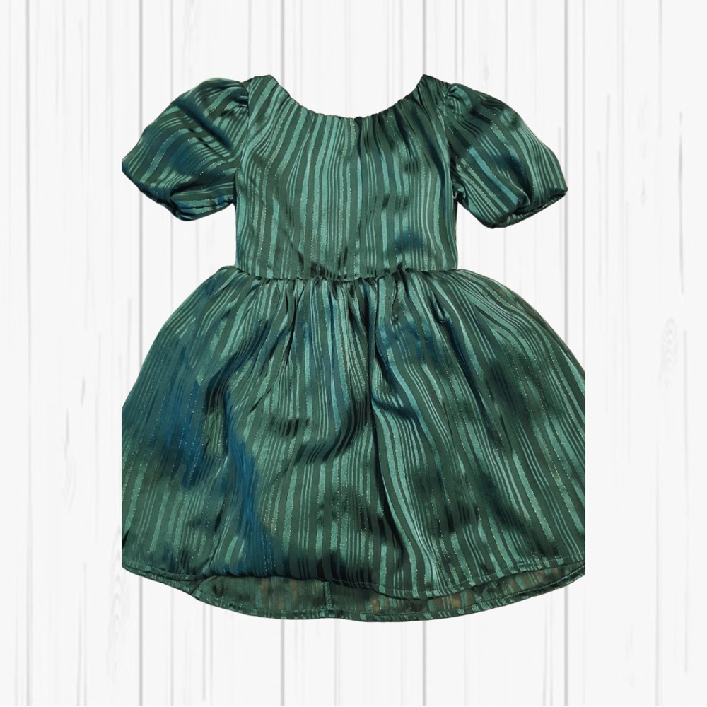 Dark Green Dress with gold accent